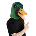 latex Green Duck Mask