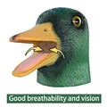 latex Green Duck Mask